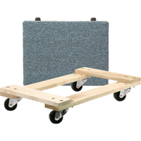 Wood Dollies - Medium-Duty, Polyolefin Wheels, 900 lbs. Capacity, 18" W x 24" D x 7" H MAS Chibougamau
