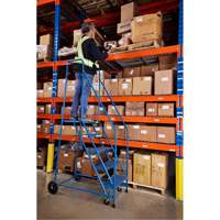 CSA-Certified Rolling Step Ladder, 5 Steps, 22" Step Width, 46" Platform Height, Steel MAS Chibougamau