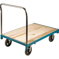 Chariot &agrave; plateforme robuste, 48" lo x 30" la, Capacit&eacute; de 2000 lb, Roues en Caoutchouc MAS Chibougamau