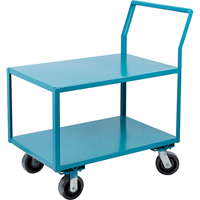 Heavy-Duty Low Profile Shop Carts, 2 Tiers, 18" W x 30" D x 41" H, 2400 lbs. Cap. MAS Chibougamau