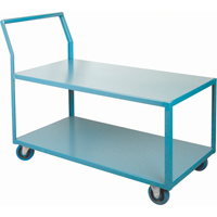Heavy-Duty Low Profile Shop Carts, 2 Tiers, 24" W x 48" D x 40" H, 1200 lbs. Cap. MAS Chibougamau