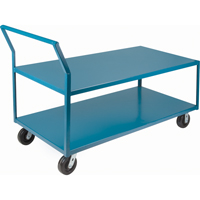 Heavy-Duty Low Profile Shop Carts, 2 Tiers, 30" W x 60" D x 41" H, 2400 lbs. Cap. MAS Chibougamau