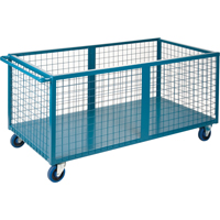 Wire Mesh Box Truck, Steel, 63" L x 30" W x 31.5" H, 25 cu. Ft. Volume, 1200 lbs. Capacity MAS Chibougamau