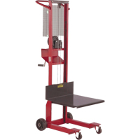 Platform Lift Stacker, Hand Winch Operated, 500 lbs Capacity, 54" Max Lift MAS Chibougamau