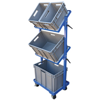 Chariot &agrave; cueillette, Acier, 30-11/16" la x 19-1/4" p, 3 tablettes, Capacit&eacute; 300 lb MAS Chibougamau