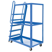 Chariot &agrave; cueillette, Acier, 27-7/8" la x 56-1/8" p, 3 tablettes, Capacit&eacute; 1000 lb MAS Chibougamau