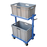 Chariot &agrave; cueillette, Acier, 30-11/16" la x 19-1/4" p, 2 tablettes, Capacit&eacute; 200 lb MAS Chibougamau