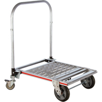 Chariot &agrave; plateforme repliable &agrave; quatre roues, Aluminium, 750 lb, 31" lo x 23-1/4" la, Hauteur 39" MAS Chibougamau