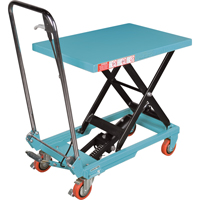 Heavy-Duty Hydraulic Scissor Lift Table, 27-1/2" L x 17-3/4" W, Steel, 330 lbs. Capacity MAS Chibougamau