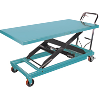 Heavy-Duty Hydraulic Scissor Lift Table, 63" L x 31-7/8" W, Steel, 1100 lbs. Capacity MAS Chibougamau