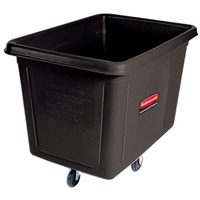 Chariot cubique, Plastique recycl&eacute; noir, 38" lo x 26" la x 28" h, Volume 8 pi³, Capacit&eacute; 300 lb MAS Chibougamau
