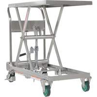 Table &eacute;l&eacute;vatrice hydraulique &agrave; ciseaux, 31-1/2" lo x 19-1/2" la, Acier inoxydable, Capacit&eacute; 550 lb MAS Chibougamau