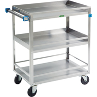 Guard Rail Carts, 3 Tiers, 19" W x 34-3/4" H x 31" D, 500 lbs. Capacity MAS Chibougamau