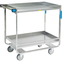 Guard Rail Carts, 2 Tiers, 23" W x 37-1/4" H x 38-5/8" D, 700 lbs. Capacity MAS Chibougamau