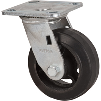 Roulette moul&eacute;, Pivotant, 5" (127 mm), Caoutchouc, 440 lb (199 kg) MAS Chibougamau