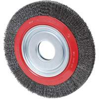 Crimped Wire Wheel, 6" Dia., 0.007" Fill, 2"/1/2" - 5/8" Arbor MAS Chibougamau