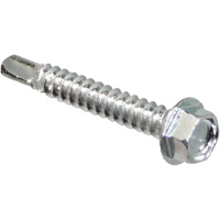 Self Drill Hex Washer, 1" x 10" L, Zinc Plated MAS Chibougamau