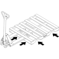 Transpalette hydraulique &agrave; 4 entr&eacute;es, 48" l x 7" la, Capacit&eacute; 4000 lb MAS Chibougamau