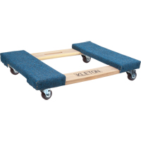 Carpeted Ends Hardwood Dolly, Wood Frame, 18" W x 24" L, 900 lbs. Capacity MAS Chibougamau
