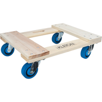 Hardwood Dolly, Rubber Wheels, 1400 lbs. Capacity, 18" W x 24" D x 7" H MAS Chibougamau