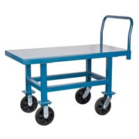 Chariots &agrave; plateforme sur&eacute;lev&eacute;e, 48" lo x 24" la x Capacit&eacute; 2000 lb, Roues en Nylon MAS Chibougamau