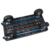 Chariots &agrave; plateforme en plastique, 48" lo x 24" la, 1200 lb cap, Roues Pneumatique MAS Chibougamau