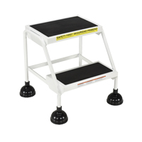 &eacute;chelles Stop-Step, 2 marches, Largeur de la marche 16", Hauteur de la plateforme 18-9/16", Acier MAS Chibougamau