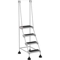 &eacute;chelles Stop-Step, 4 marches, Largeur de la marche 16", Hauteur de la plateforme 38-3/16", Acier MAS Chibougamau