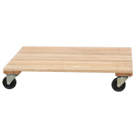 Solid Platform Wood Dolly, Rubber Wheels, 1200 lbs. Capacity, 18" W x 30" D x 7" H MAS Chibougamau