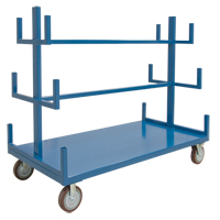Mobile Pipe & Bar Rack, Steel, 48" W x 36" D x 60" H, 3000 lbs. Capacity MAS Chibougamau