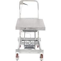 Table &eacute;l&eacute;vatrice hydraulique manuelle &agrave; ciseaux, 35-1/2" lo x 20" la, Partiellement en acier inoxydable, Capacit&eacute; 800 lb MAS Chibougamau