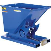 Conteneur autobasculeur, Acier, 1/2 vg³, Bleu MAS Chibougamau