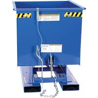 Conteneur autobasculeur, Acier, 1/2 vg³, Bleu MAS Chibougamau