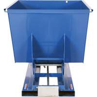Conteneur autobasculeur, Acier, 1-1/2 vg³, Bleu MAS Chibougamau