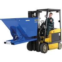 Conteneur autobasculeur, Acier, 1-1/2 vg³, Bleu MAS Chibougamau