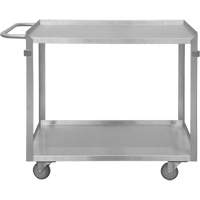 Industrial Grade Shelf Cart, 2 Tiers, 22-1/2" W x 34" H x 42-7/16" D, 600 lbs. Capacity MAS Chibougamau
