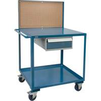 Mobile Service Cart, 2 Tiers, 24" W x 57" H x 40" D, 1200 lbs. Capacity MAS Chibougamau