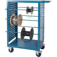 Mobile Wire Spool Cart, Steel, 6 Rod, 21" W x 48" H x 38" D, 1200 lbs. Capacity MAS Chibougamau