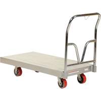 Aluminum Sheet Deck Platform Truck, 24" W x 48" L, 3600 lbs. Cap., Polyurethane Wheels MAS Chibougamau