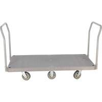 Heavy Duty Plastic Platform Truck, 60" L x 30" W, 3000 lbs. Cap., Polyurethane Wheels MAS Chibougamau
