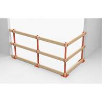 ProGuards Temporary Guard Rail Posts, 8" W x 39" H, Orange MAS Chibougamau