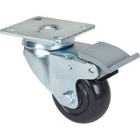 Roulette, Pivotant avec frein, 3" (76,2 mm), Polyol&eacute;fine, 250 lb (113,4 kg) MAS Chibougamau