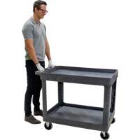 Chariot utilitaire pour l'entretien, 2 tiers, 24-5/8" x 32-1/2" x 40", Capacit&eacute; 550 lb MAS Chibougamau