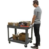 Chariot utilitaire pour l'entretien, 2 tiers, 24-5/8" x 32-1/2" x 40", Capacit&eacute; 550 lb MAS Chibougamau