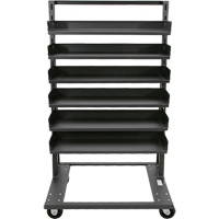 Single-Sided Heavy Duty A-Frame Cart with 6 Trays, 38" x 25" x 63", 2500 lbs. Capacity MAS Chibougamau