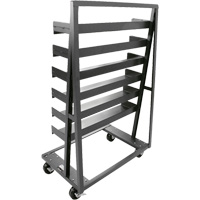 Single-Sided Heavy Duty A-Frame Cart with 6 Trays, 38" x 25" x 63", 2500 lbs. Capacity MAS Chibougamau