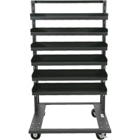 Single-Sided Heavy Duty A-Frame Cart with 6 Lipped Trays, 38" x 25" x 63", 2500 lbs. Capacity MAS Chibougamau
