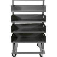 Single-Sided Heavy Duty A-Frame Cart with 4 Large Trays, 38" x 25" x 63", 2500 lbs. Capacity MAS Chibougamau