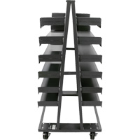 Double-Sided Heavy Duty A-Frame Cart with 12 Trays, 38" x 30" x 63", 2500 lbs. Capacity MAS Chibougamau