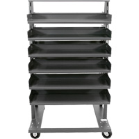 Double-Sided Heavy Duty A-Frame Cart with 12 Trays, 38" x 30" x 63", 2500 lbs. Capacity MAS Chibougamau